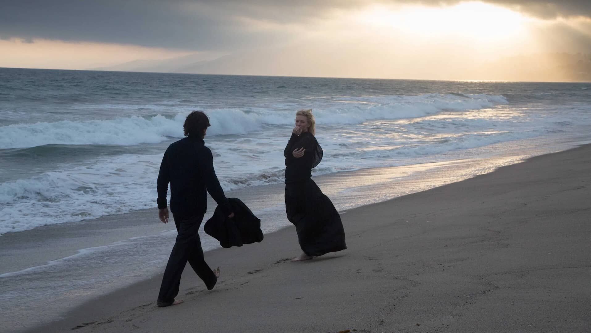 Deep Focus Shot Example Deep Focus Shot of Christian Bale and Cate Blanchett from Knight of Cups