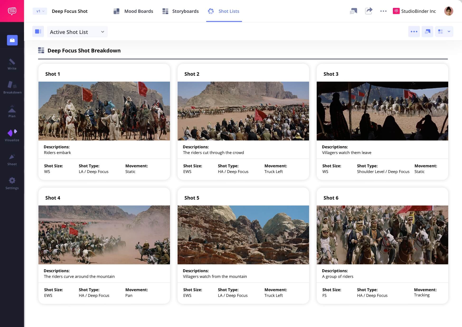 Example of Deep Focus Shot in Film Deep Focus Shot Definition in a Camera Shot List Deep Focus camera shots scene example from Lawrence of Arabia