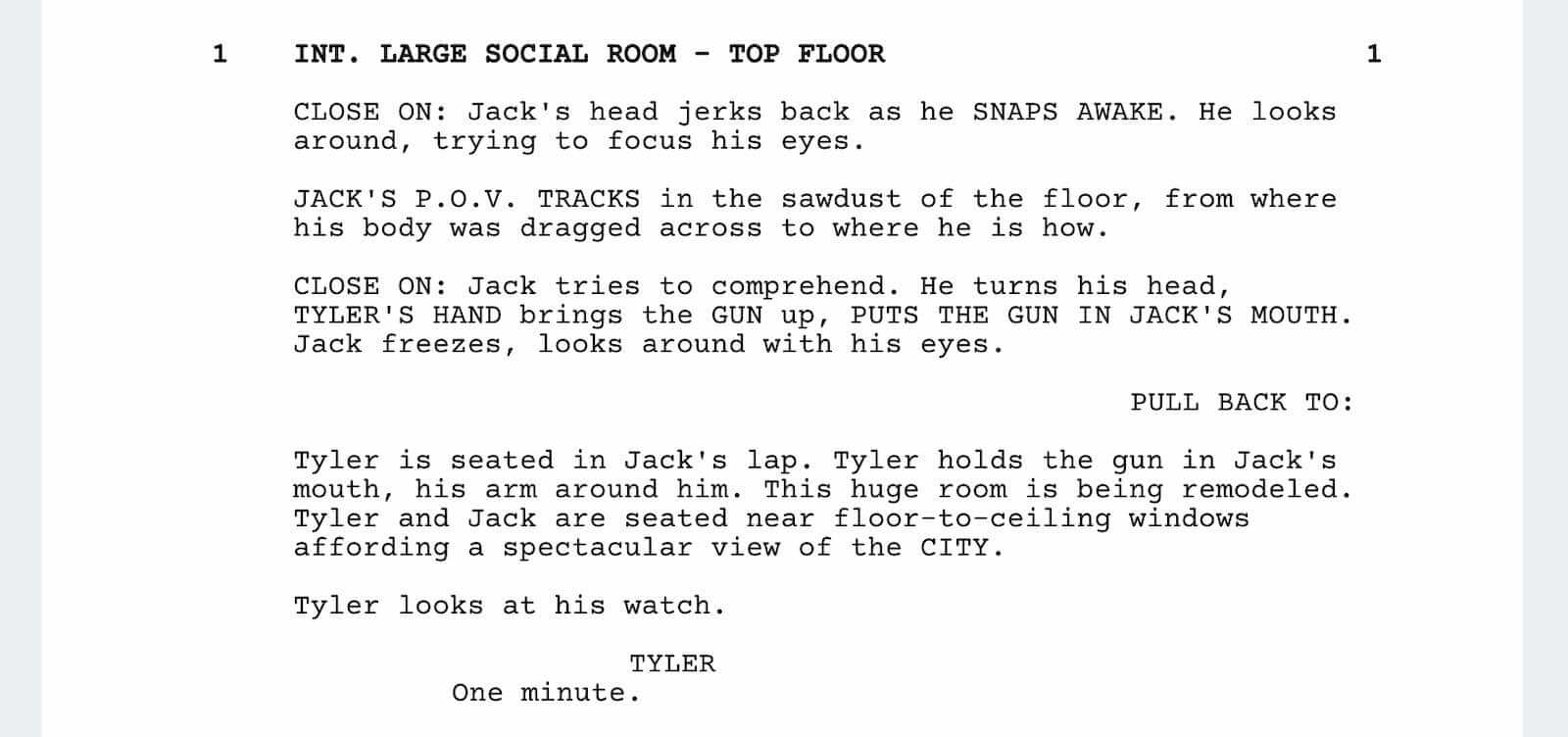 Fight Club Script Breakdown - Ending - StudioBinder