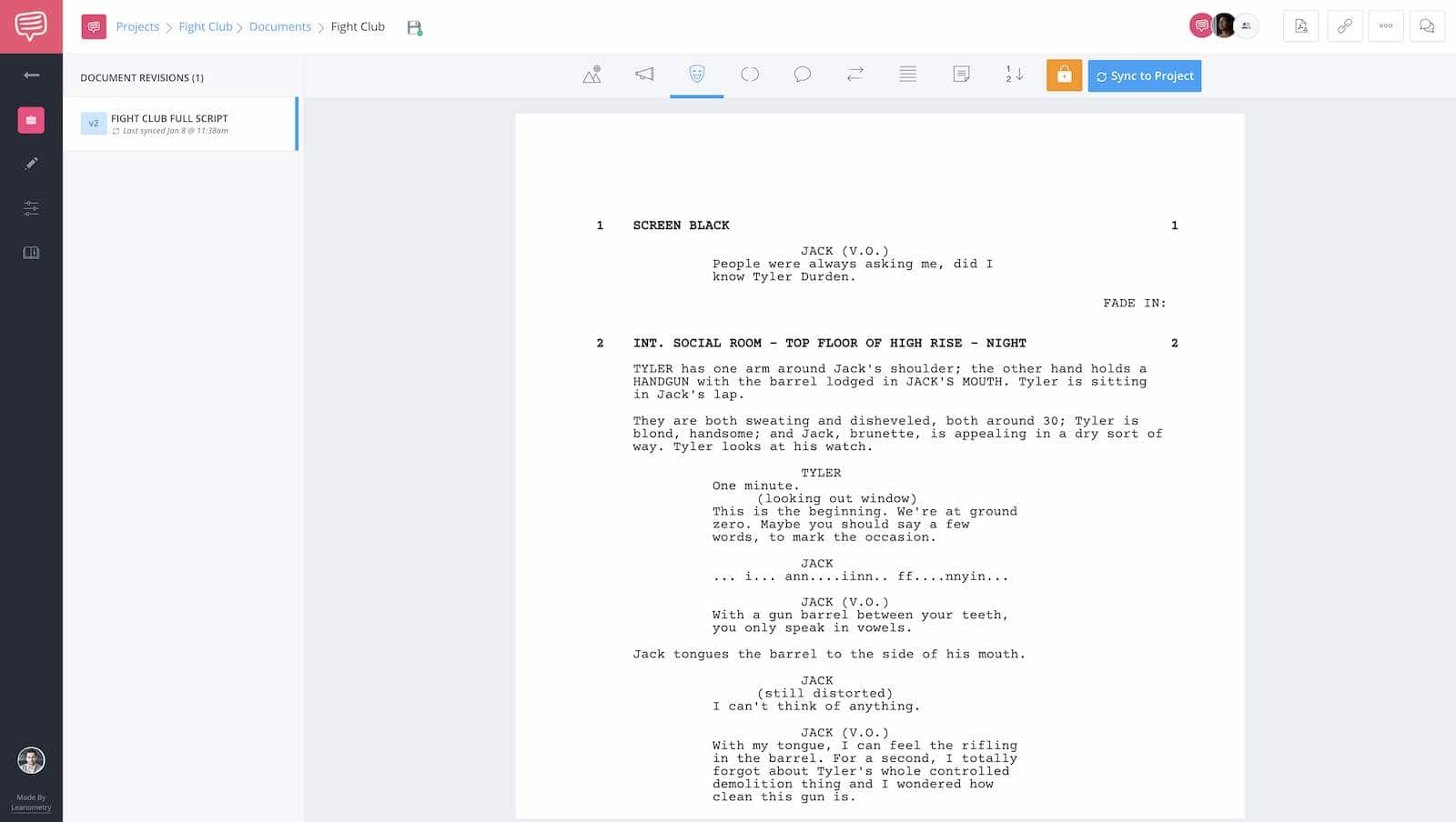 Fight Club Script Breakdown - Full Script - StudioBinder