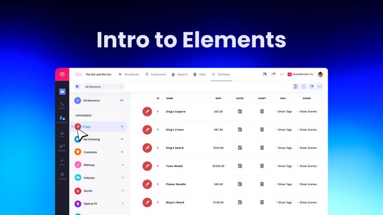 Free Video Course Intro to Elements StudioBinder Tutorials