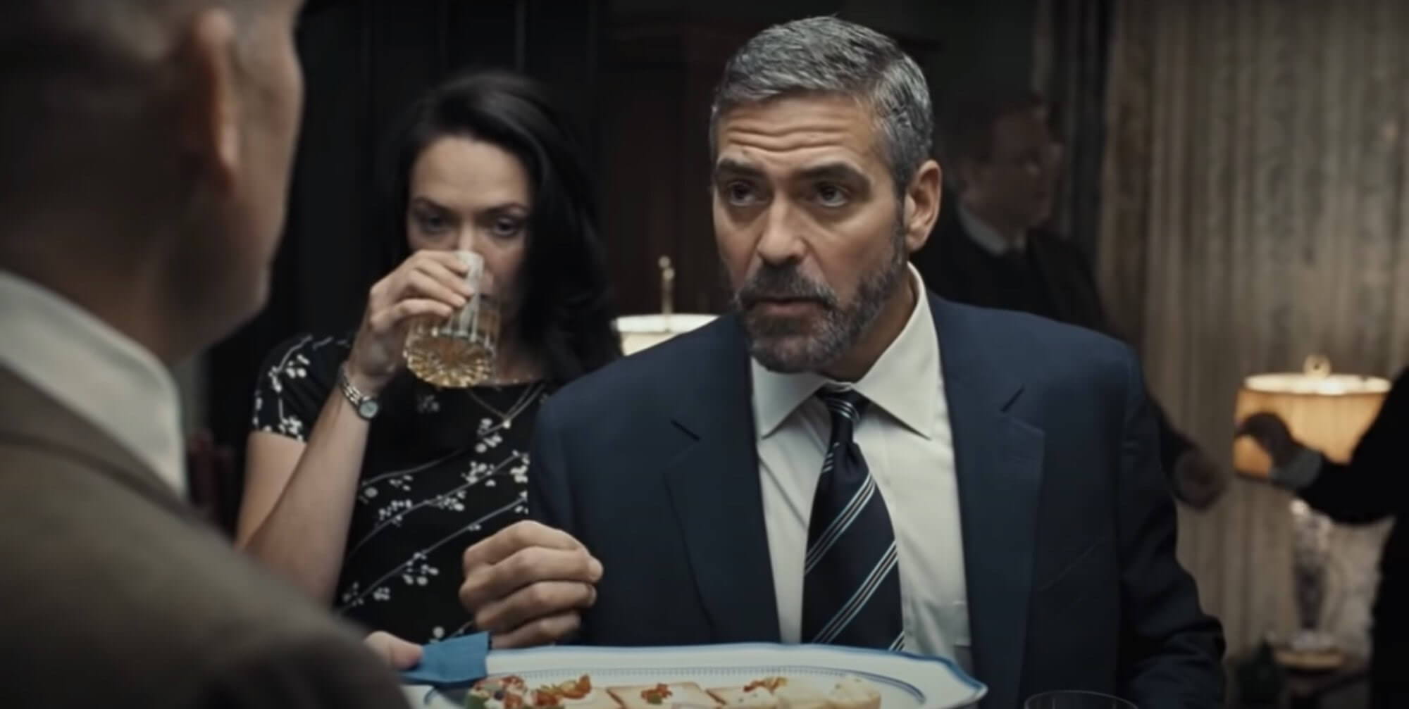 Harry’s eyeline is camera left