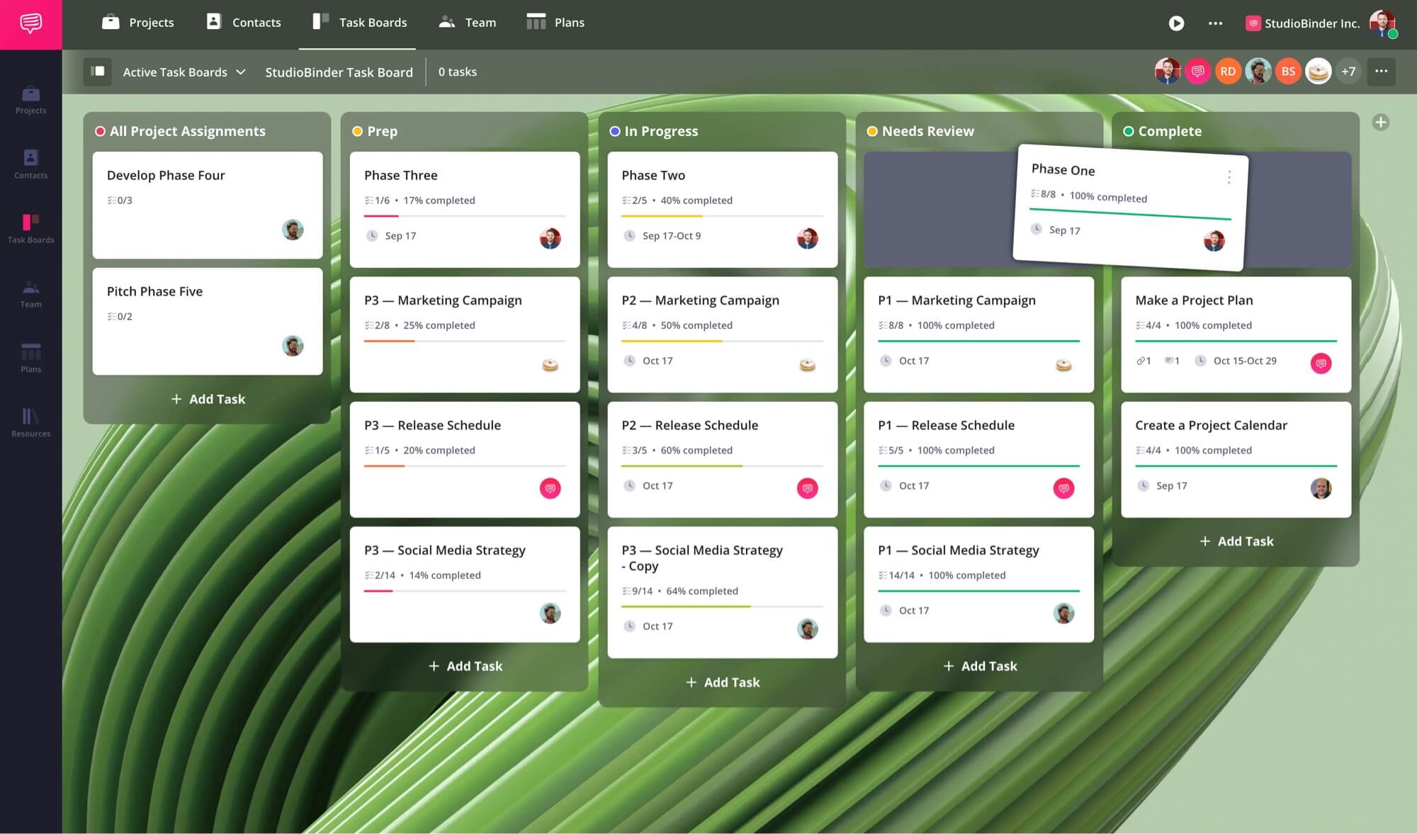 Kanban Board Template Move task to a new column