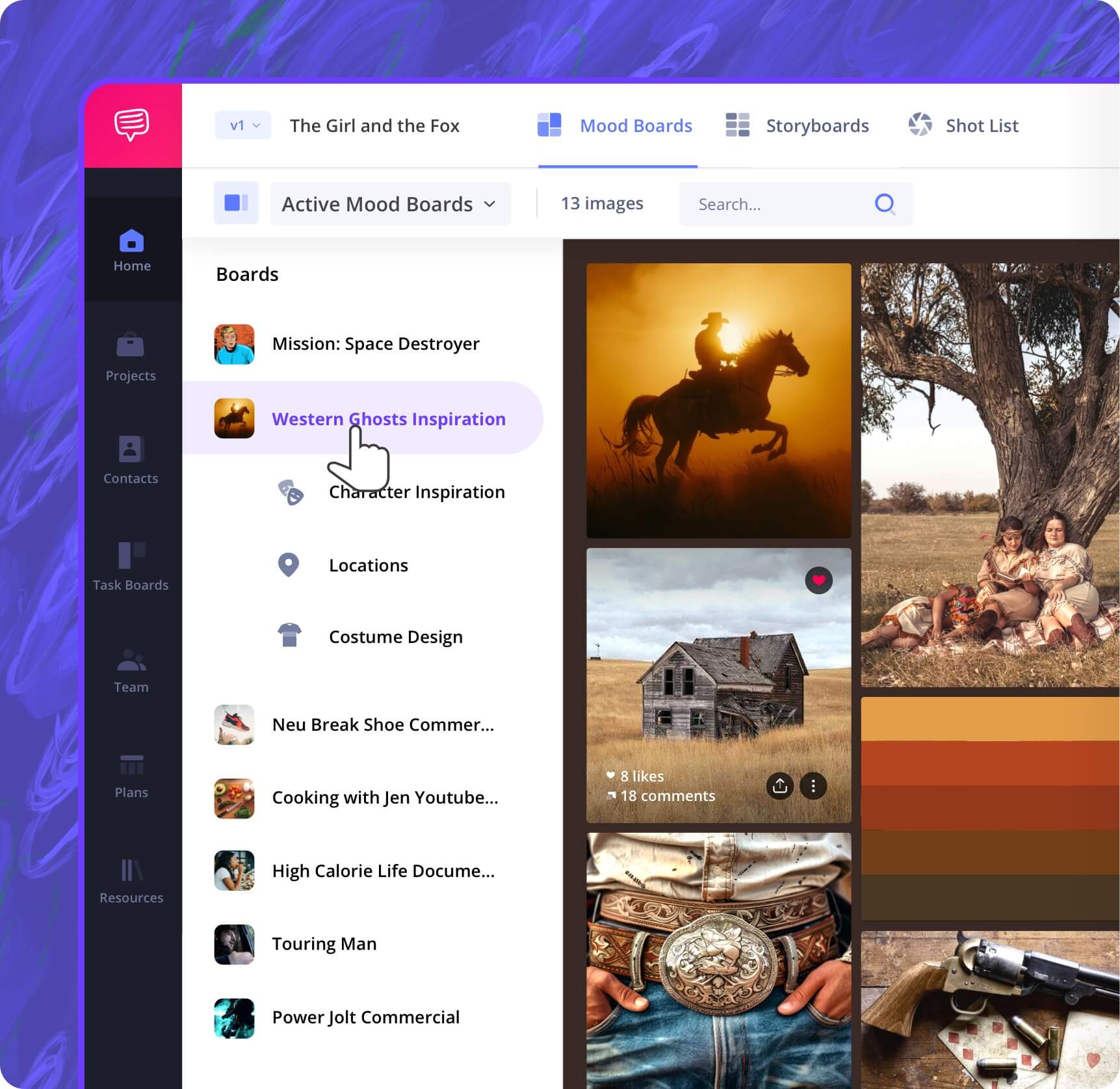 Mood Board Maker Create and group multiple mood boards