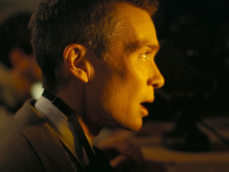 Profile Shot Example Featured Profile level camera angle on Cillian Murphy from Oppenheimer
