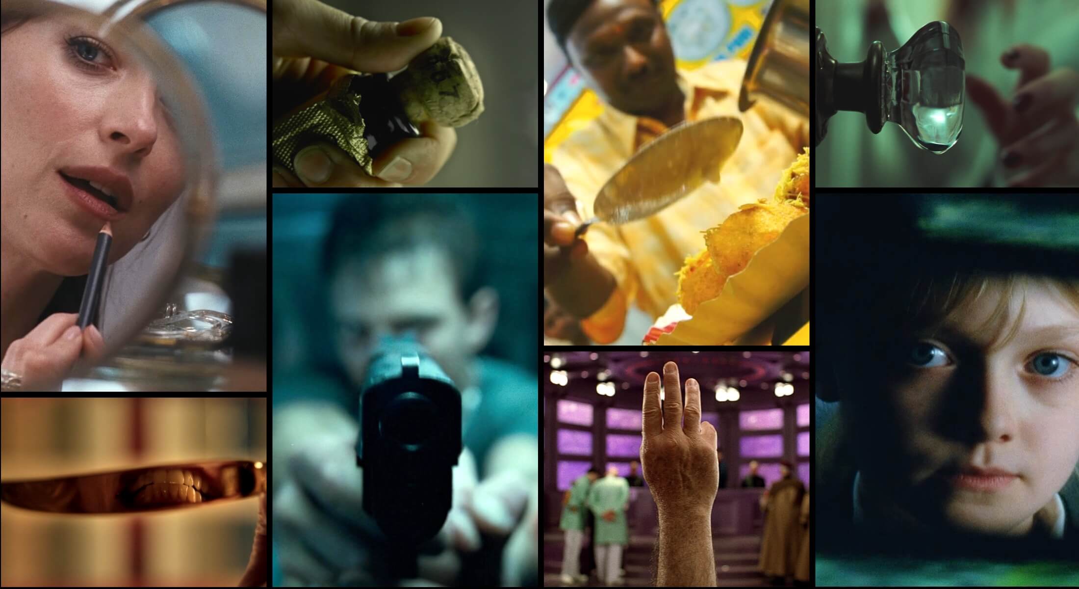 Shallow Focus Shot in Film Director Mood Board Collection of Various shallow focus camera shots from film tv and video