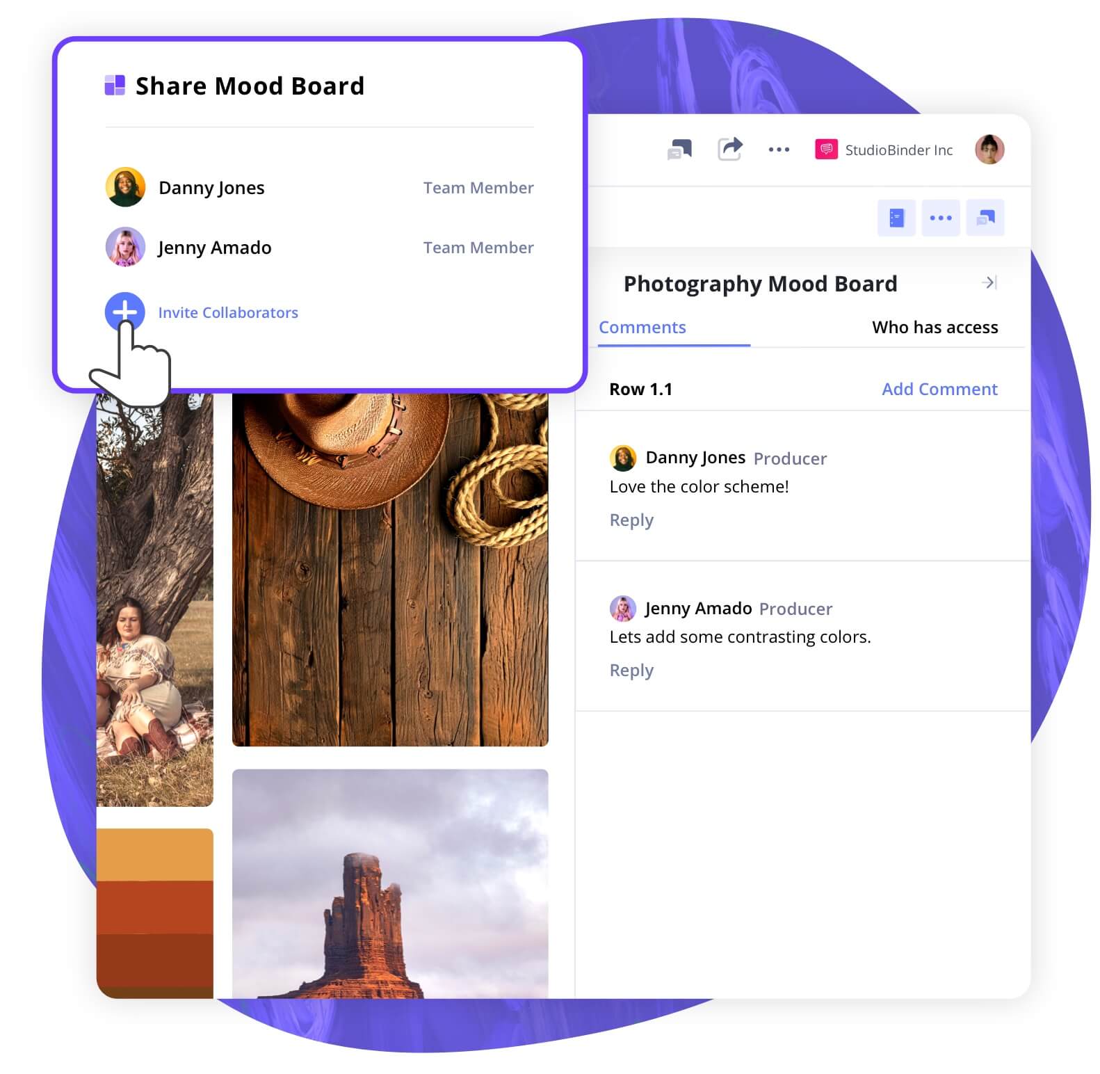 StudioBinder Mood Board Maker Share and Collaborate on Mood Boards Pitch Decks Look Books and Presentations