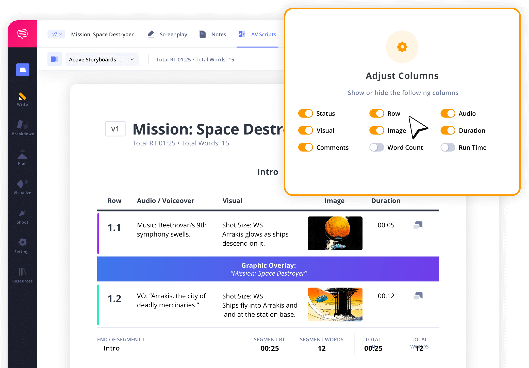 av script writing software av script custom layout
