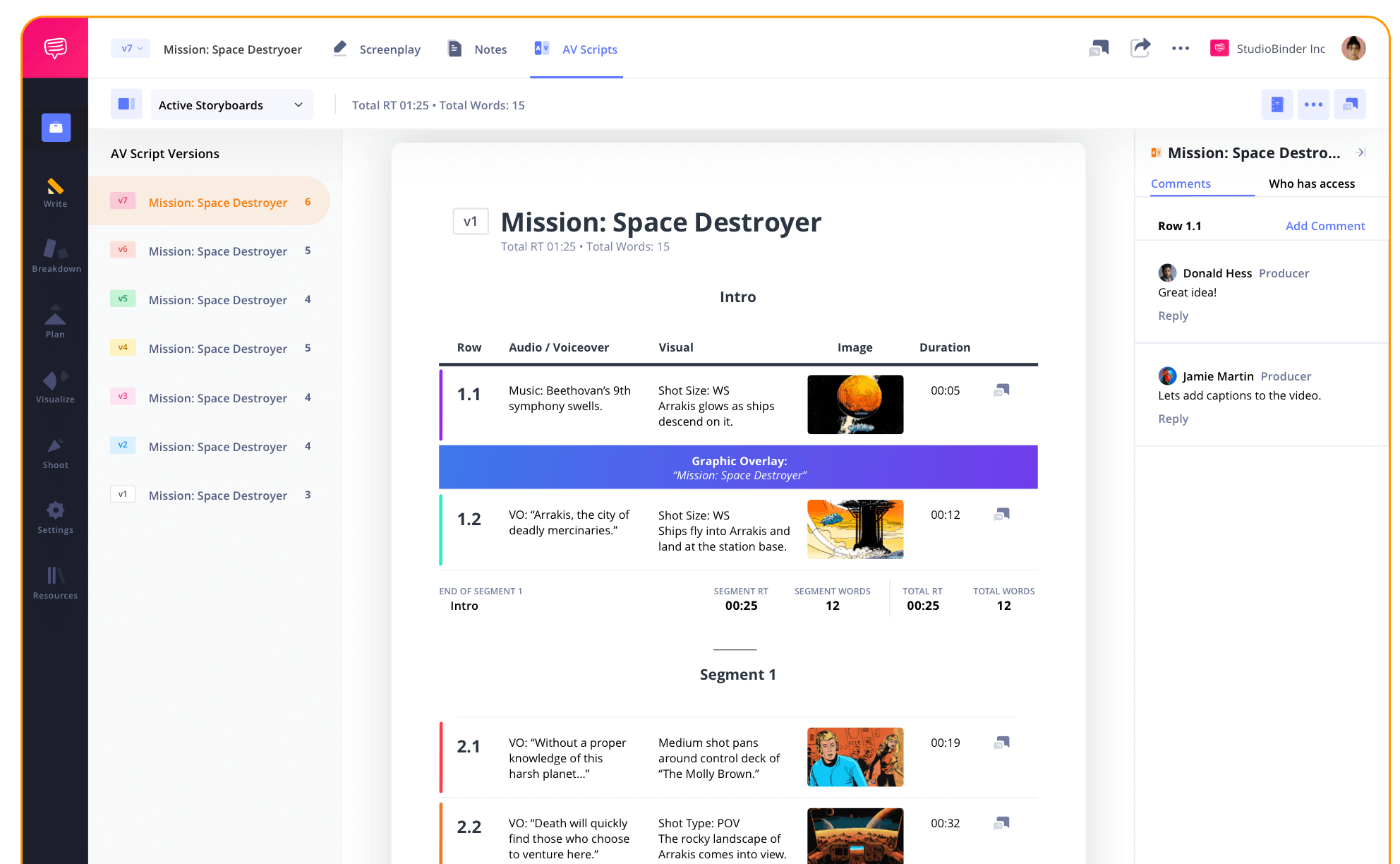 av script writing software av script example