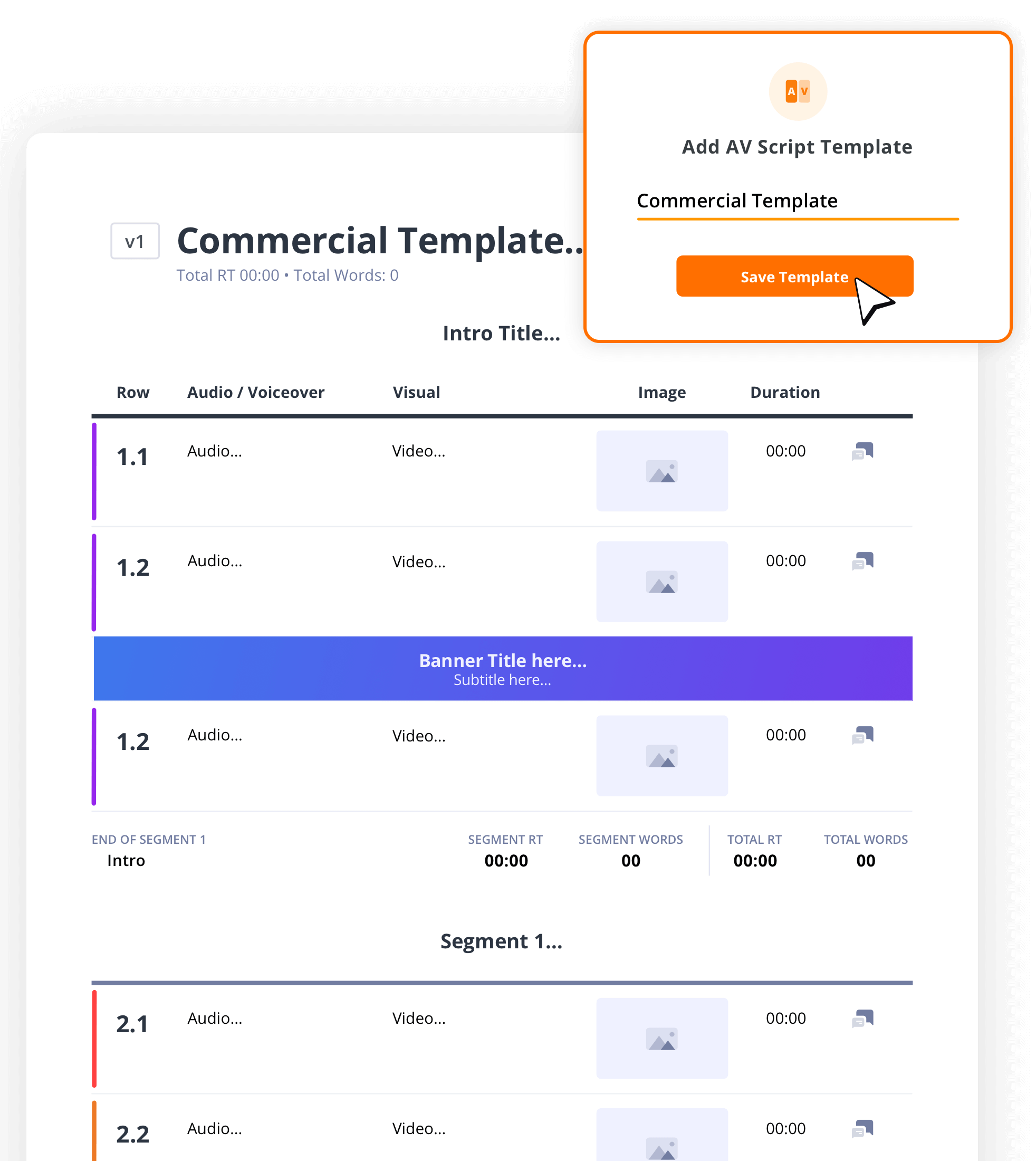 av script writing software av script template