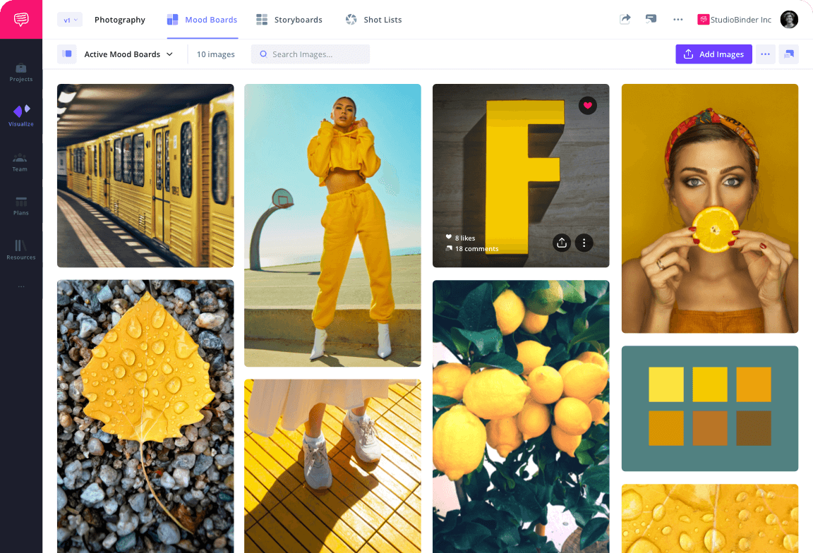 CTA StudioBinder Mood Board Creator