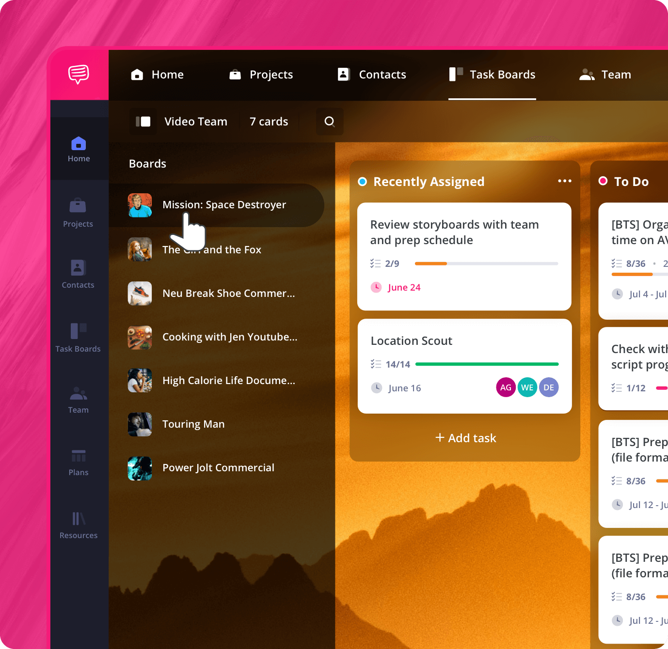 film production project management software managing multiple projects