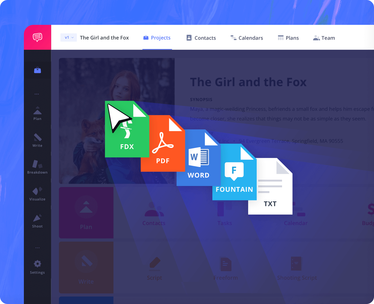 Script Breakdown Software - Import scripts files in various formats