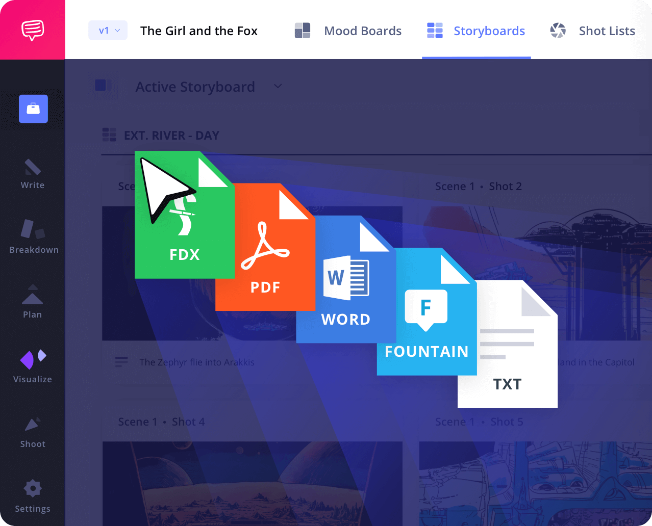 storyboard creator import screenplay