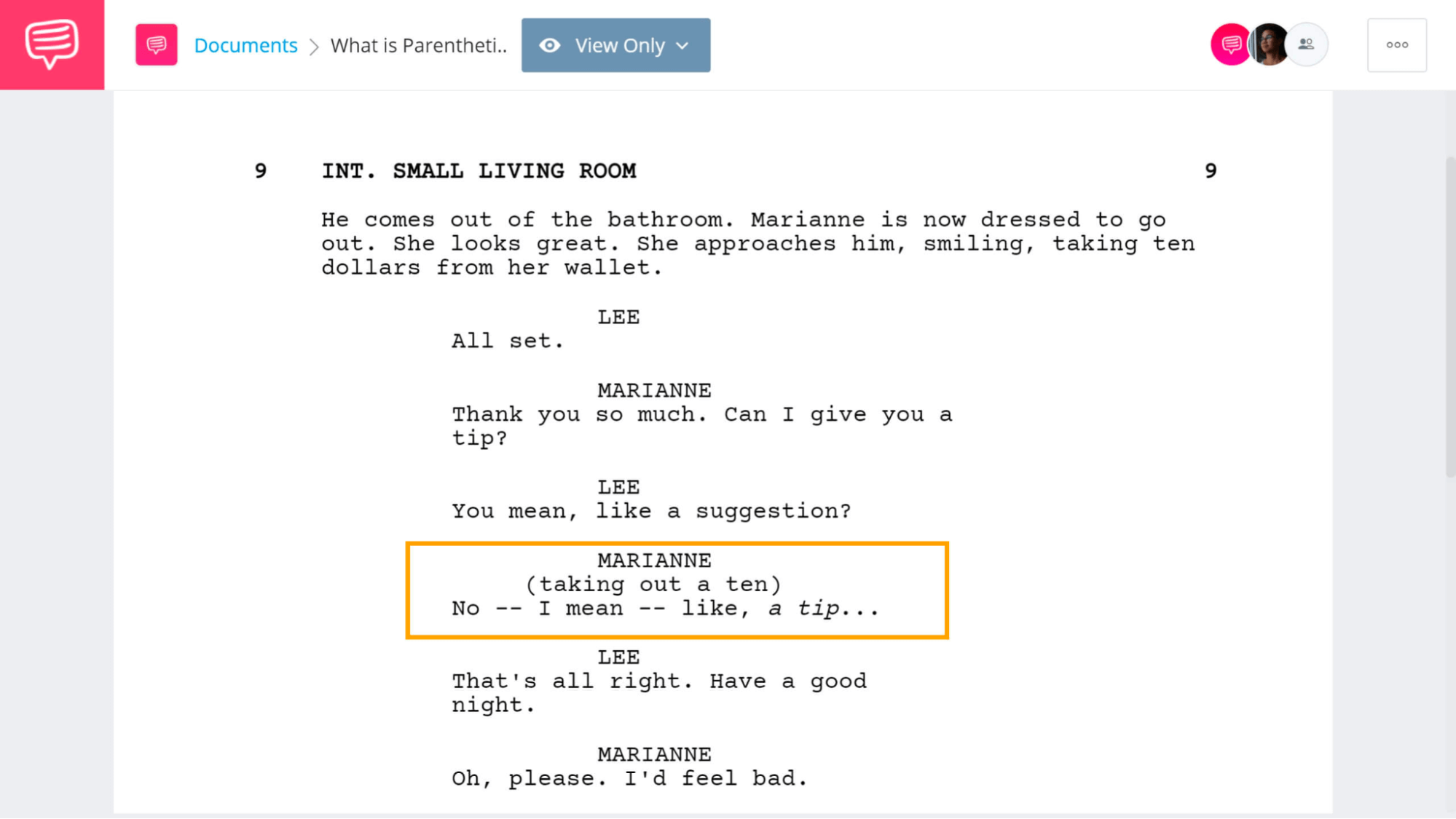 What is a Screenplay Parentheticals in screenwriting What is a screen play